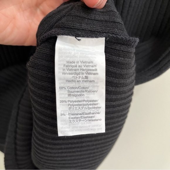 Madewell Black Ribbed Button Front Mini Dress A0580 size XS - Picture 9 of 10